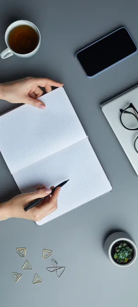 A UI designer working on a tablet